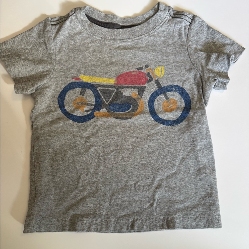 Tea Collection Size 3 3t Grey Short Sleeve T-Shirt Motorcycle Motorbike Vehicle